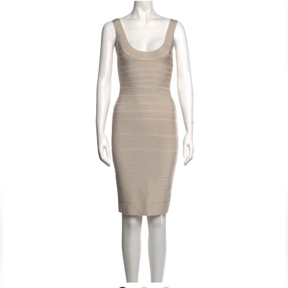 Herve Leger Scoop Neck Bandage Dress